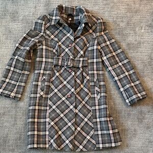 Stylish Gray Plaid Coat